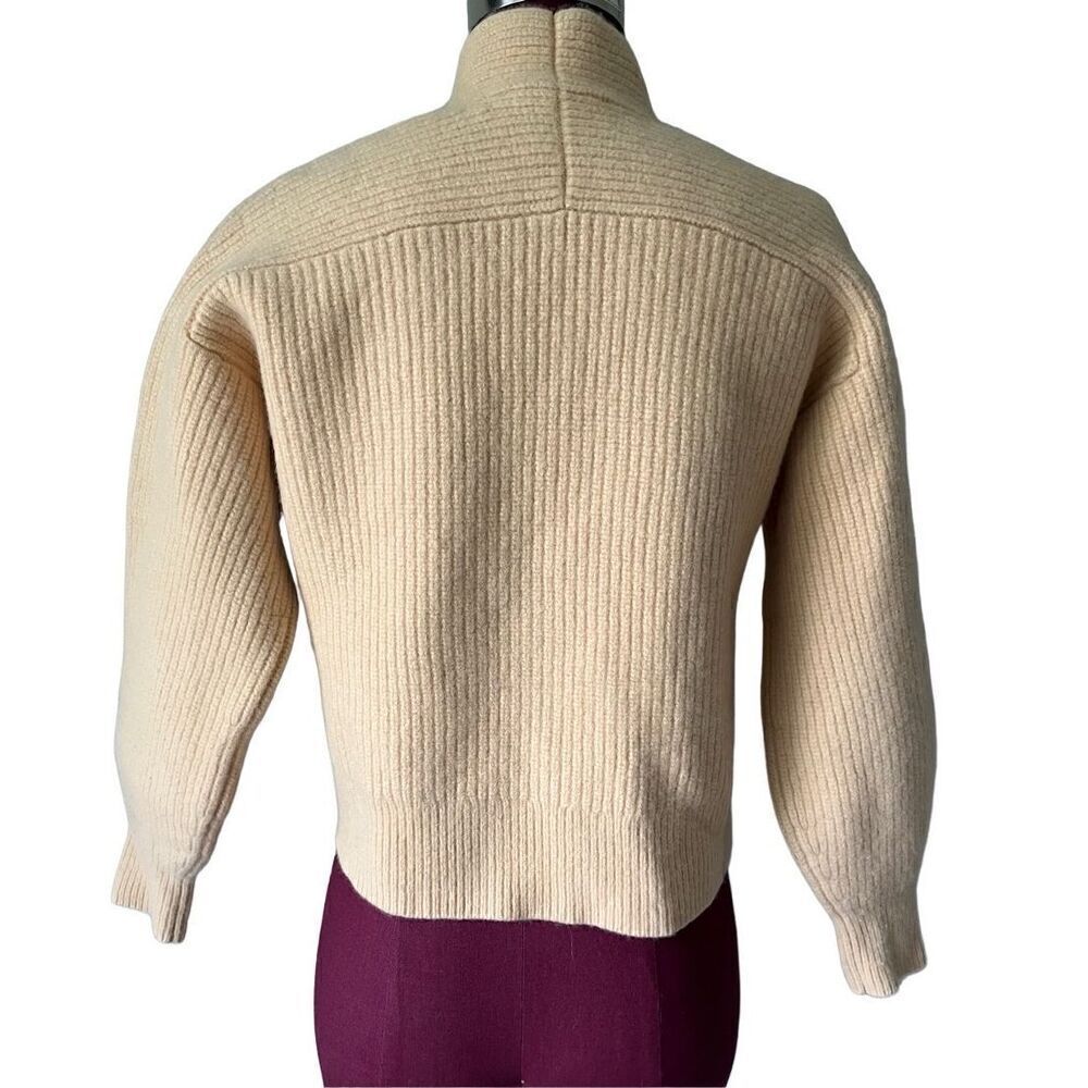 Everlane The Felted Wool Double-Breasted Cardigan S Yellow - Picture 5 of 13